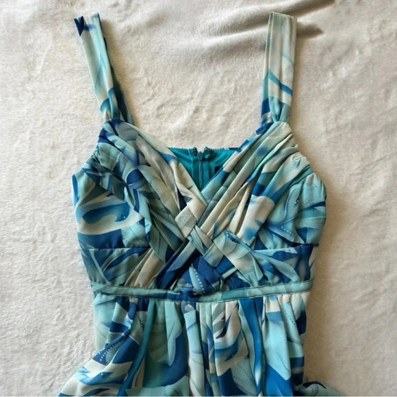 VTG 90s 2000s Y2K Boho Tropical Floral Midi Dress - Picture 5 of 13